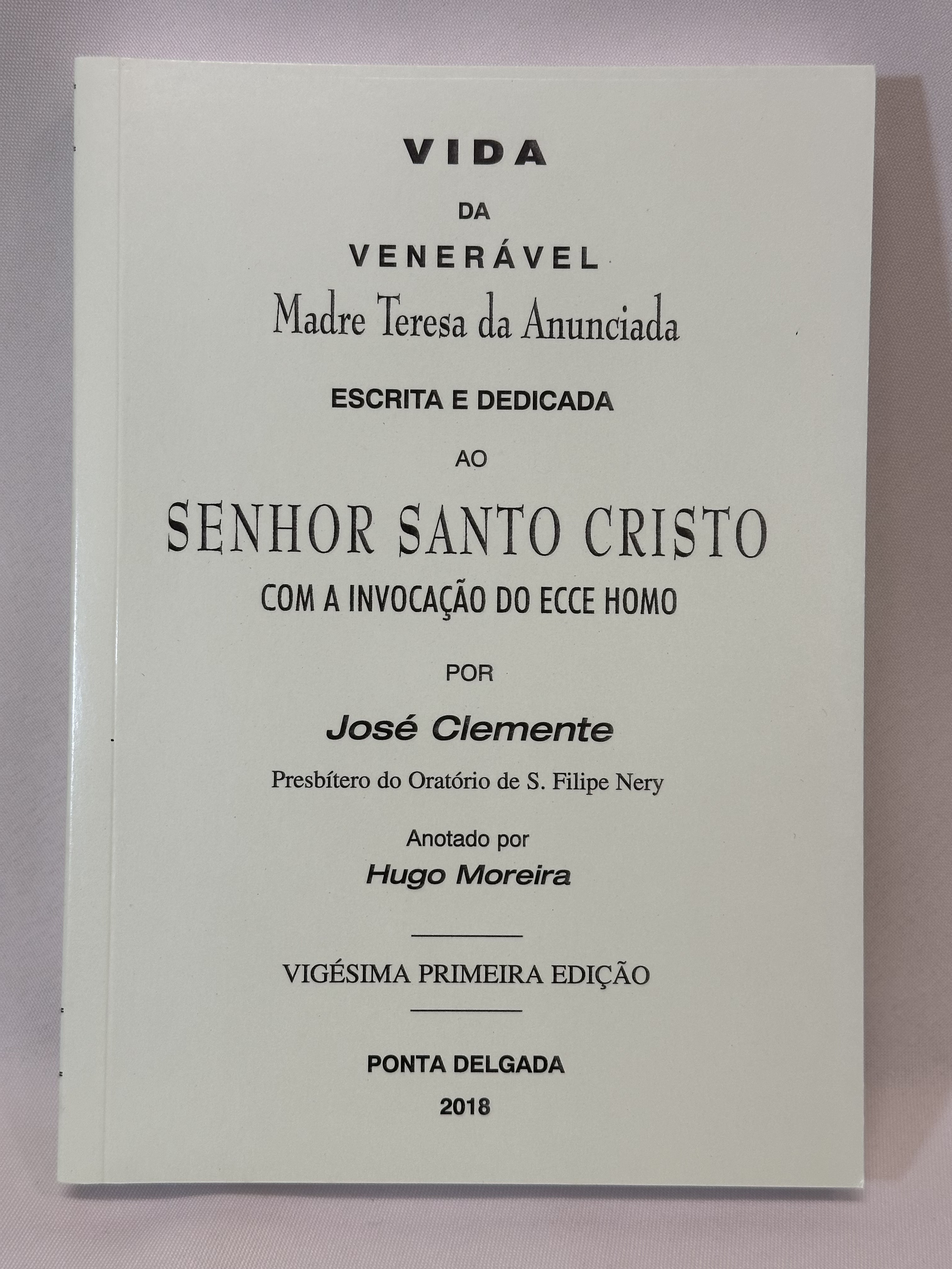 Livro da vida de Madre Teresa d´Anunciada